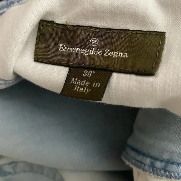 Ermenegildo Zenga Light Wash Wide Leg Jeans Size 38 - Picture 4 of 6